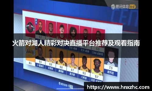 火箭对湖人精彩对决直播平台推荐及观看指南